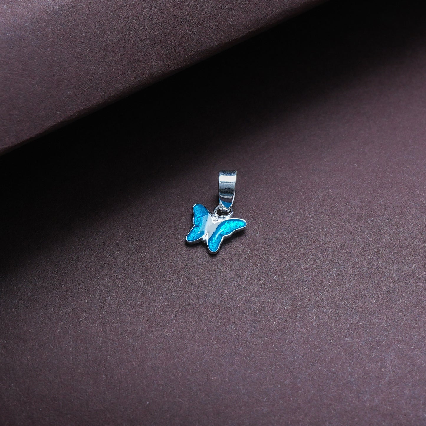 Silver Blue Flutter Charm