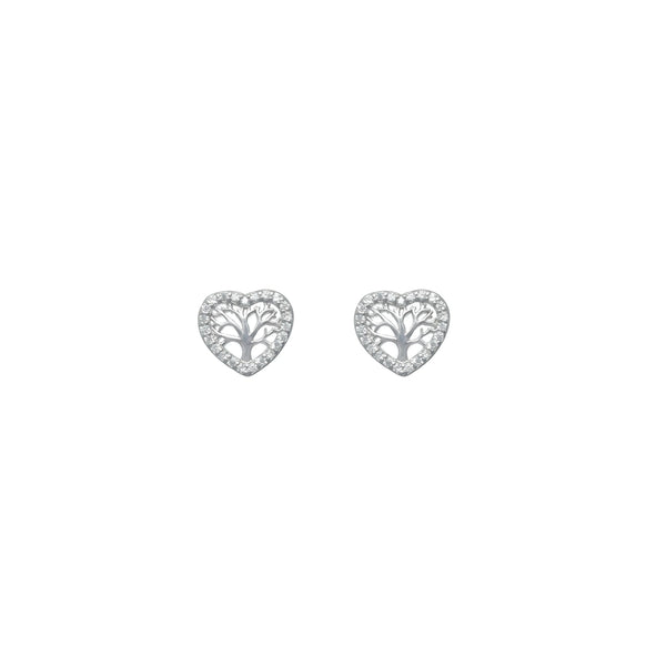 925 Silver Tree of Love Studs