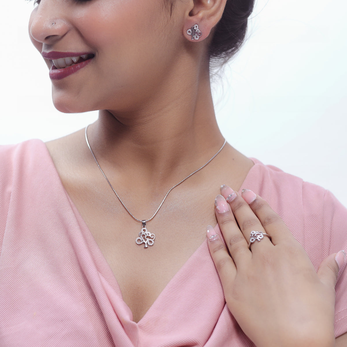 925 Silver Fleur Whisper Charm Set