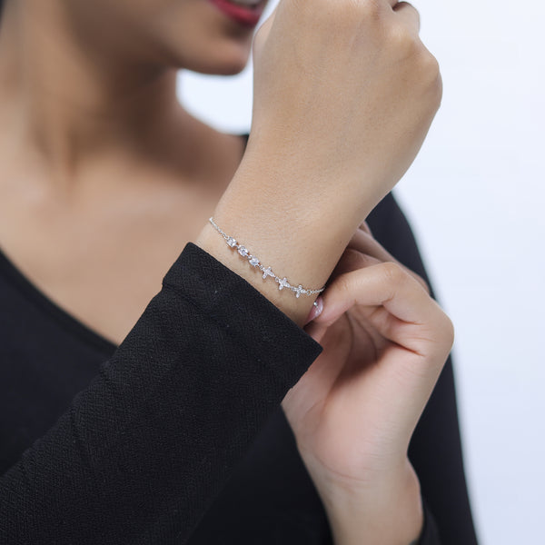925 Silver Star Charm Bracelet