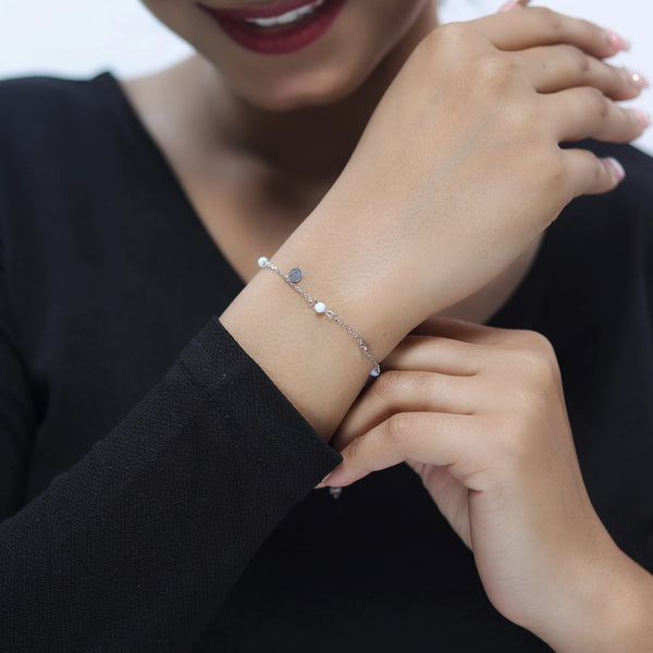 925 Silver Minimal Charm Bracelet