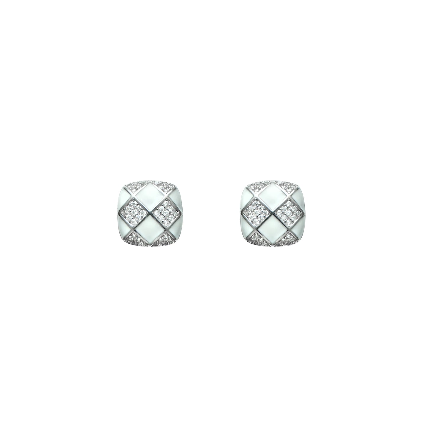 Silver Grid Sparkle Squares