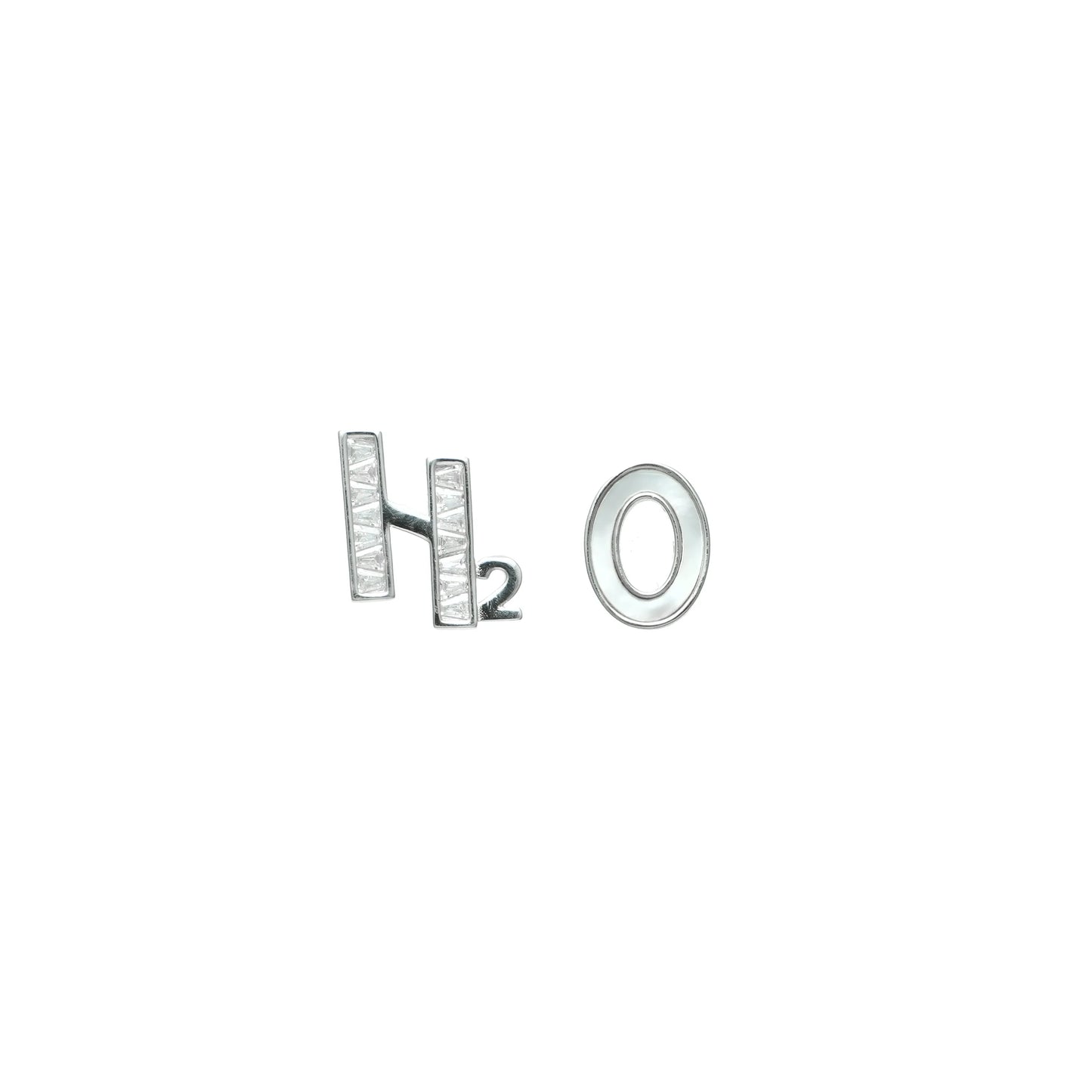 Silver H₂O Sparkle Studs