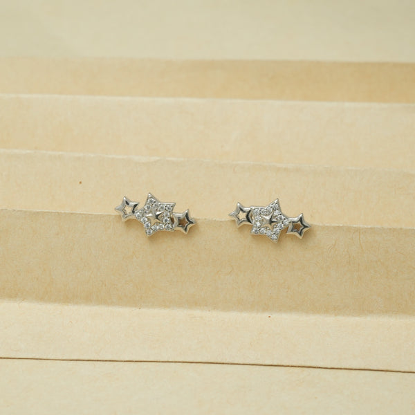 925 Silver Star Trail Climber Earrings