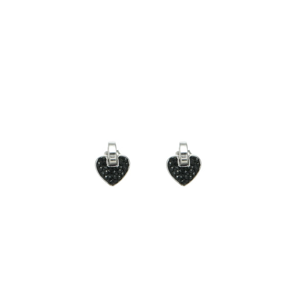 925 Silver Midnight Heart Studs