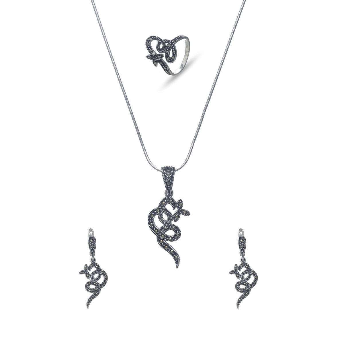 925 Silver Serpentine Elegance Set