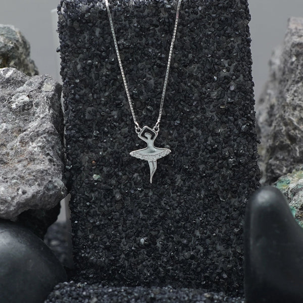 925 Silver Ballerina Sparkle Chain Pendant