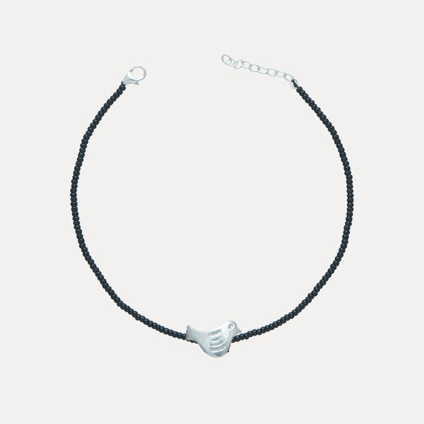 925 Silver Bird Charm Anklet