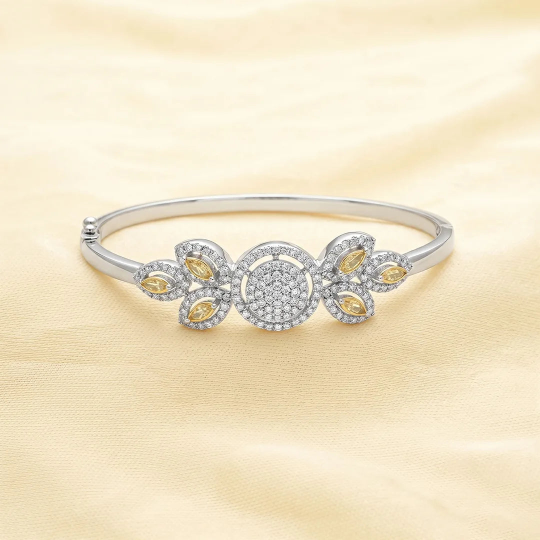 925 Silver Floral Shine Kada
