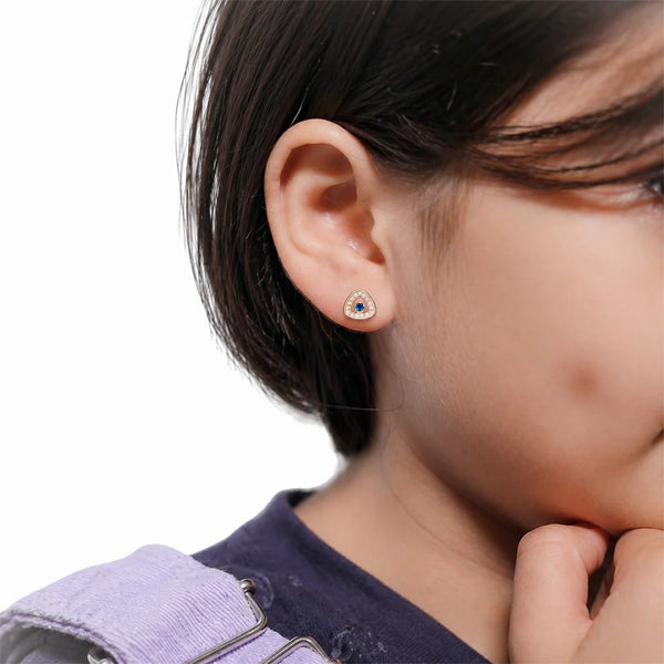 925 Silver Sapphire Glow Studs