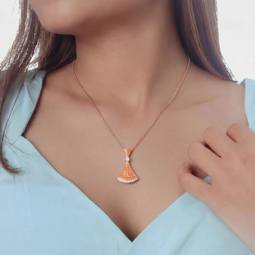 925 Silver Sunrise Charm Chain Pendant