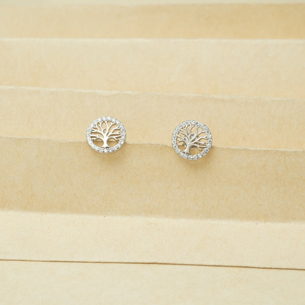 925 Silver Encircled Growth Studs