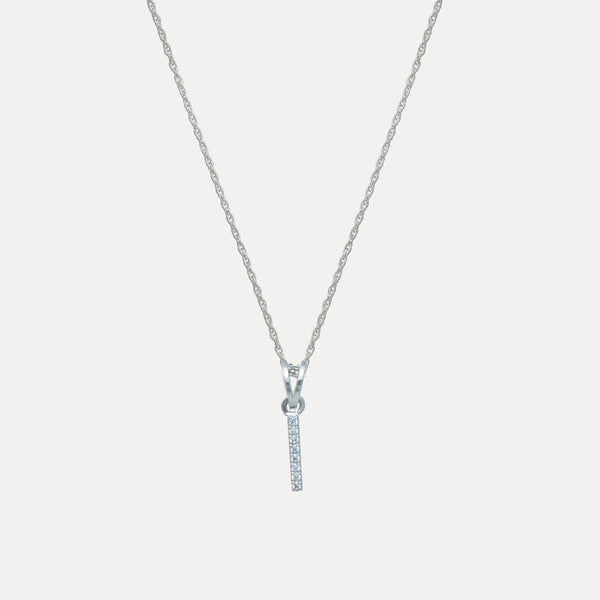 925 Silver "I" Initial Chain Pendant