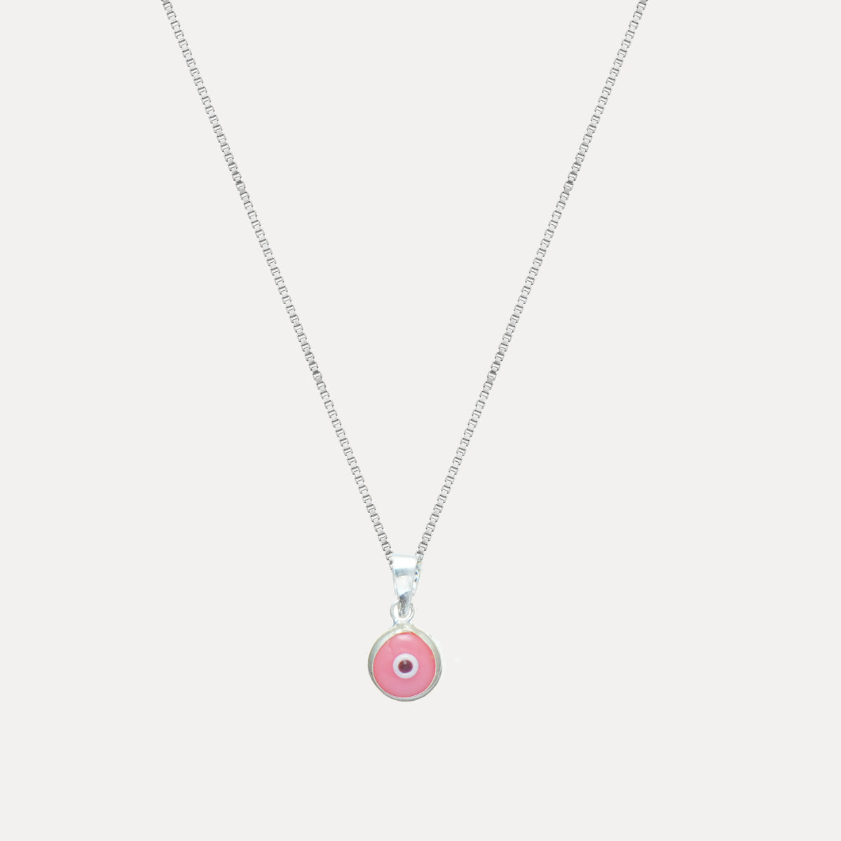 925 Silver Blush Nazar Charm Chain Pendant