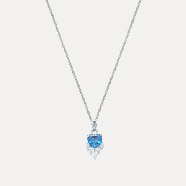 925 Silver Ocean Heart Pendant