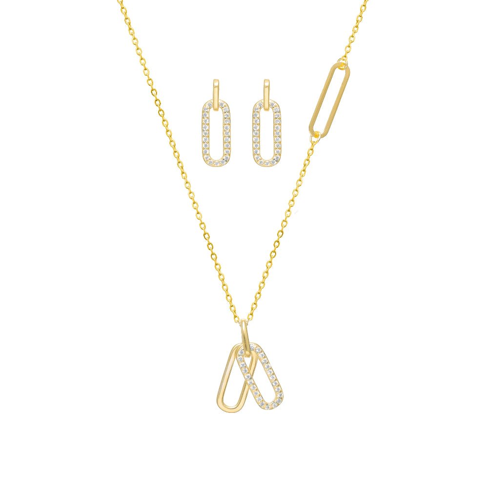 Golden Link Chain Pendant Top - tassyasilver.com