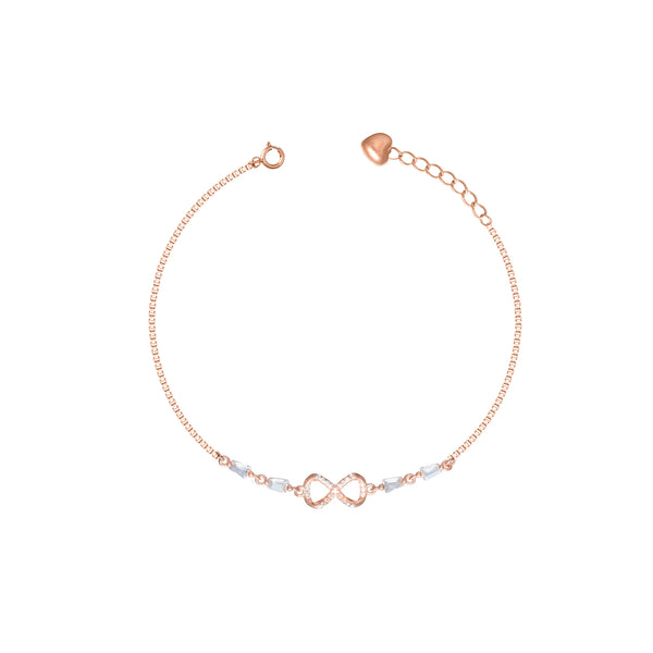 925 Silver Rosé Infinity Spark Bracelet