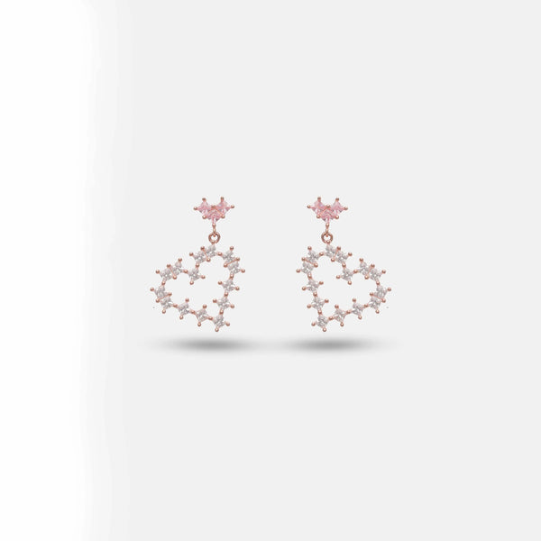 925 Silver Rosegold Stellar Bloom Earrings