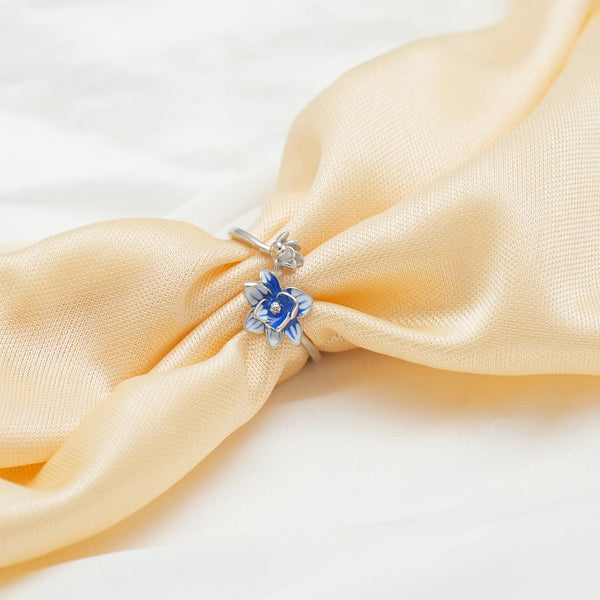 925 Silver Blossom Charm Floral Ring