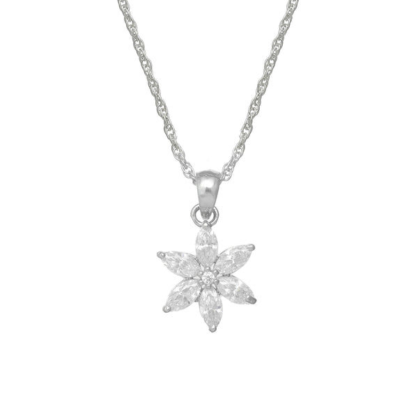 925 Silver Blossom Sparkle Pendant