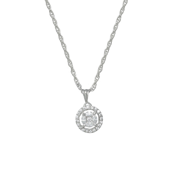 925 Silver Classic Halo Pendant