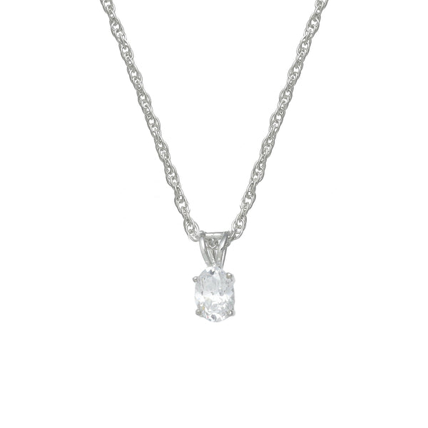 925 Silver Classic Solitaire Pendant