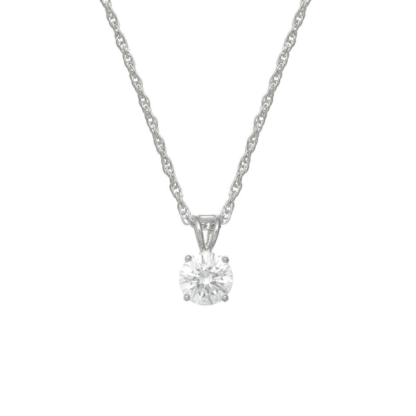 925 Silver Classic Solitaire Pendant