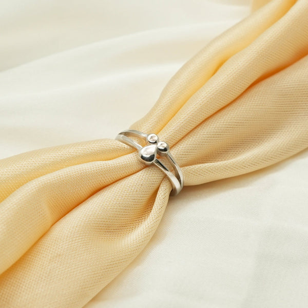 925 Silver Dewdrop Trio Ring