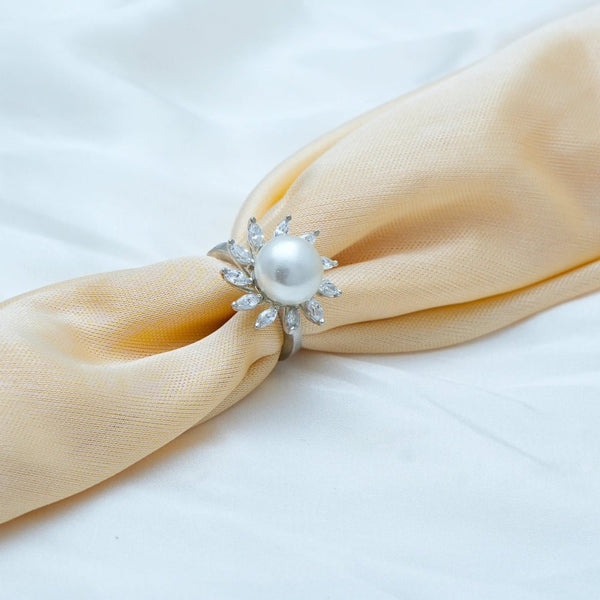 925 Silver Pearl Sun Ring