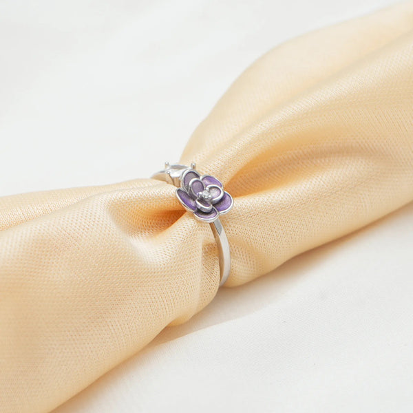 925 Silver Petal Whisper Floral Ring