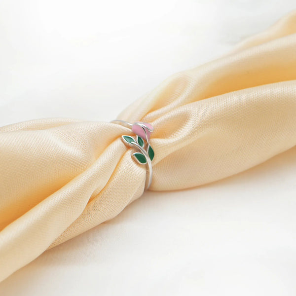 925 Silver Rosebud Garden Ring