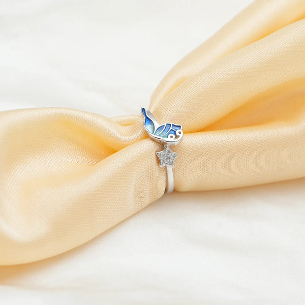 925 Silver Starry Mermaid Minimal Ring