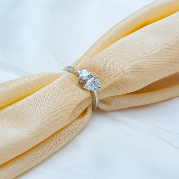 925 Silver Twin Spark Ring