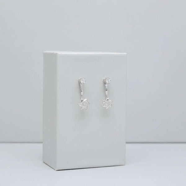 925 Silver Sparkle Bloom Drop Earrings