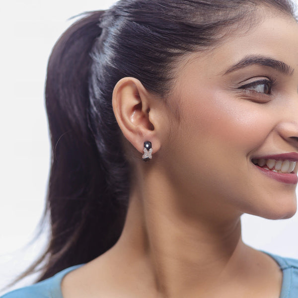 925 Silver Twilight Embrace Hoop Earrings