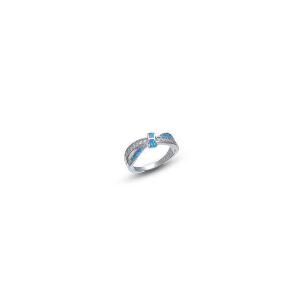 Infinity Opal Twist 925 Silver Ring – Stylish twisted design with shimmering opal by Tassya Silver for timeless charm