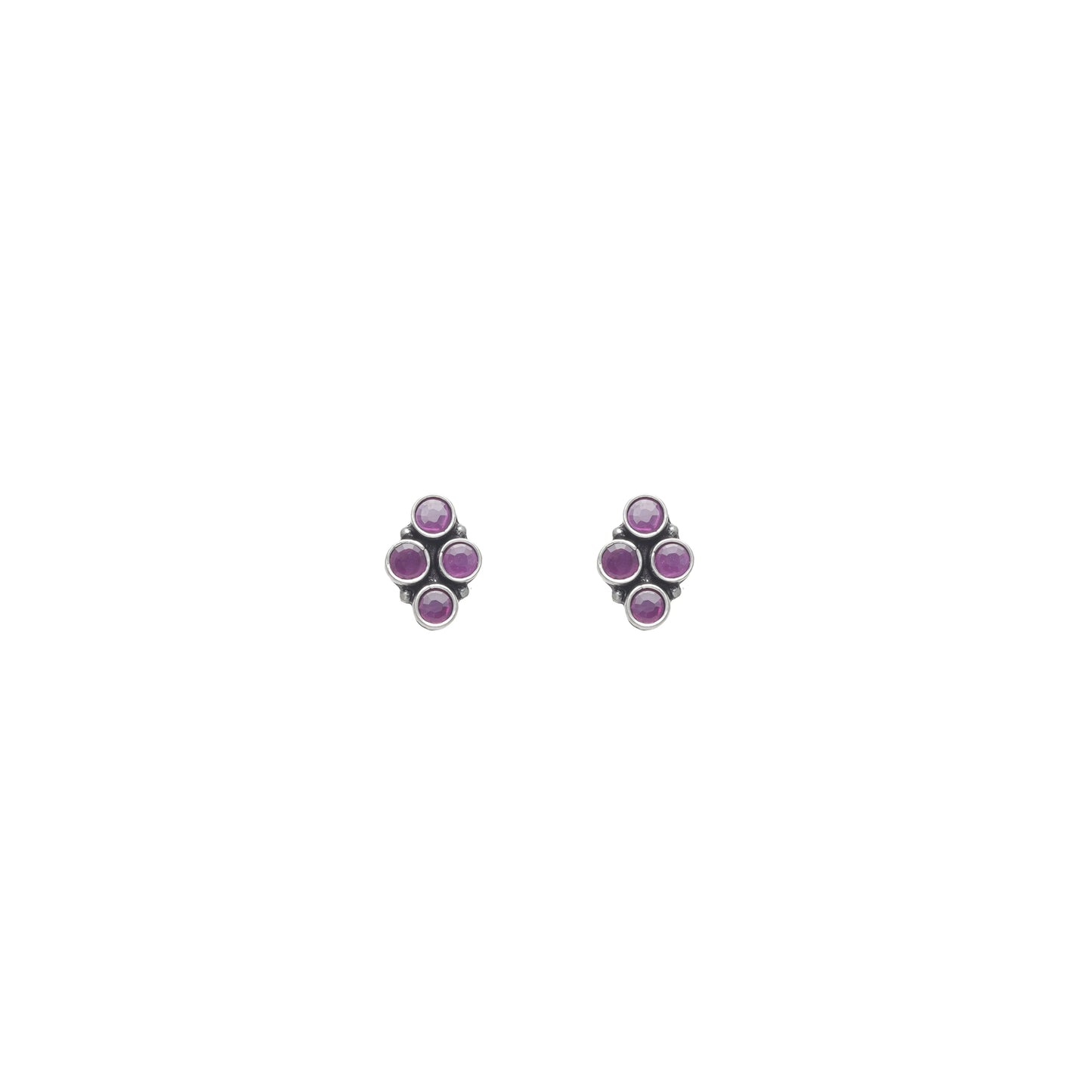 Pink Clover Stud Earrings