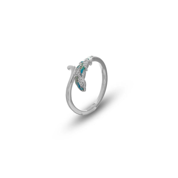 Silver Feather Elegance Ring