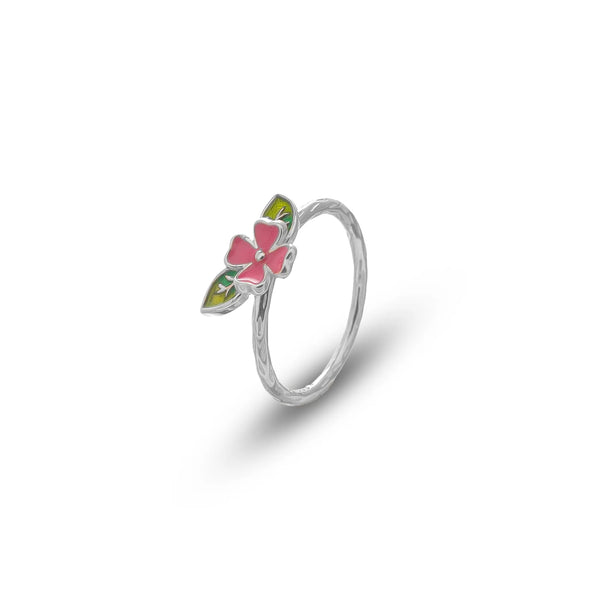 Silver Petal Bloom Ring