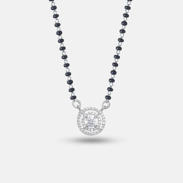Silver Halo Spark Mangalsutra