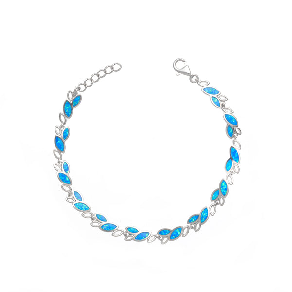 Silver Dreamscape Opal Bracelet