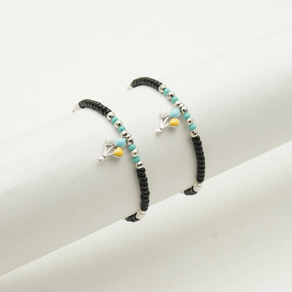 Silver Balloon Charm Baby Bracelet