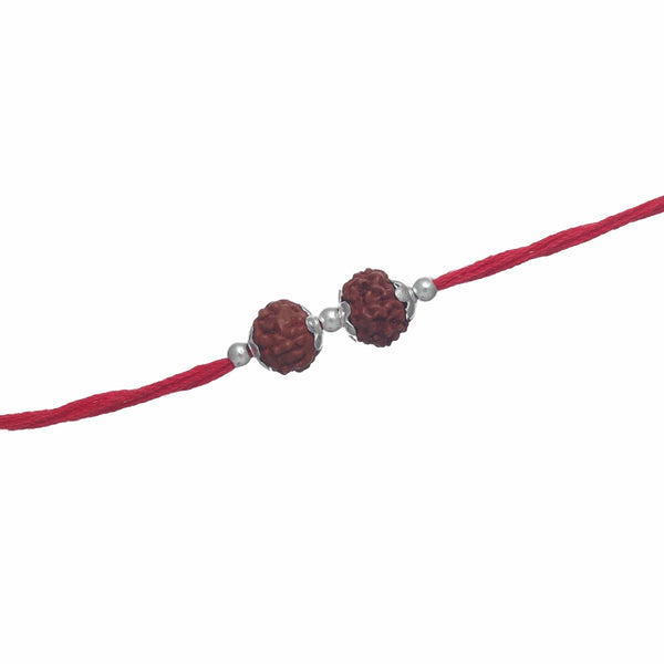 Divine Duo Silver Rudra Rakhi