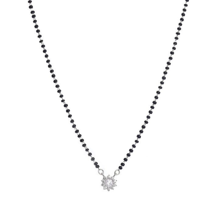 Silver Floral Bliss Mangalsutra - tassyasilver.com