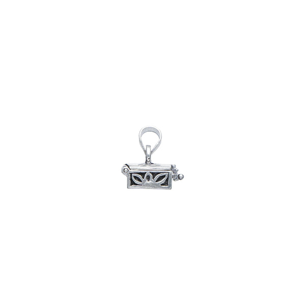 Silver Lotus Scroll Pendant