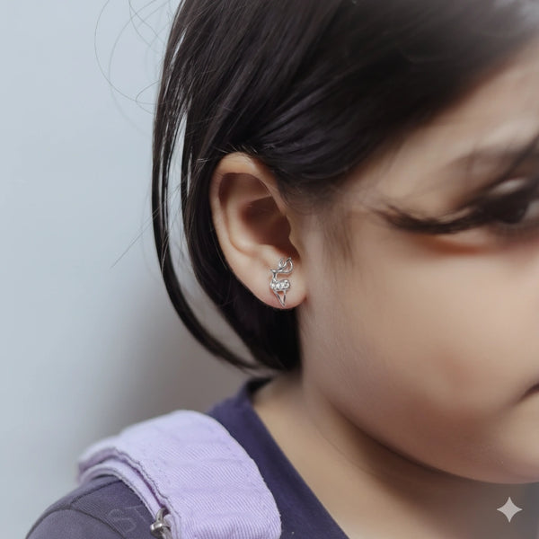 Silver Lunar Traces Studs