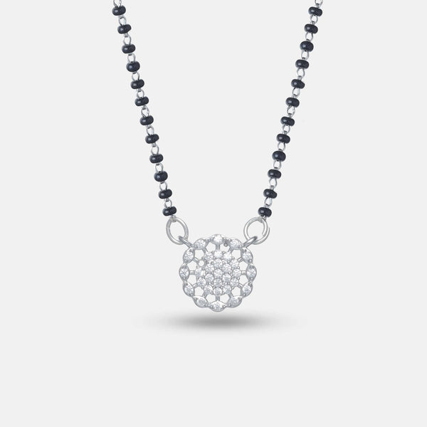 Silver Bloom Cluster Mangalsutra