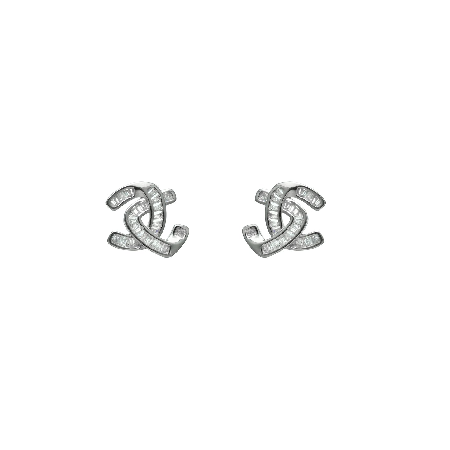 Silver Interlock Sparkle