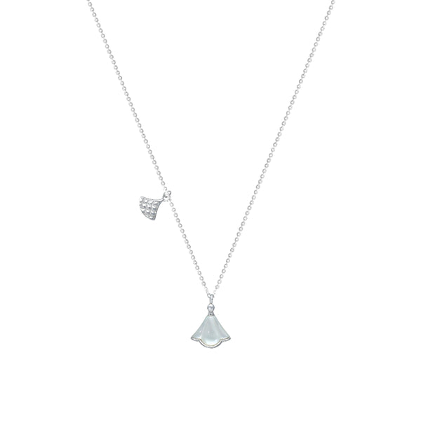 Silver Dual Drop Chain Pendant