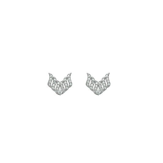 Silver Aurora Wing Studs